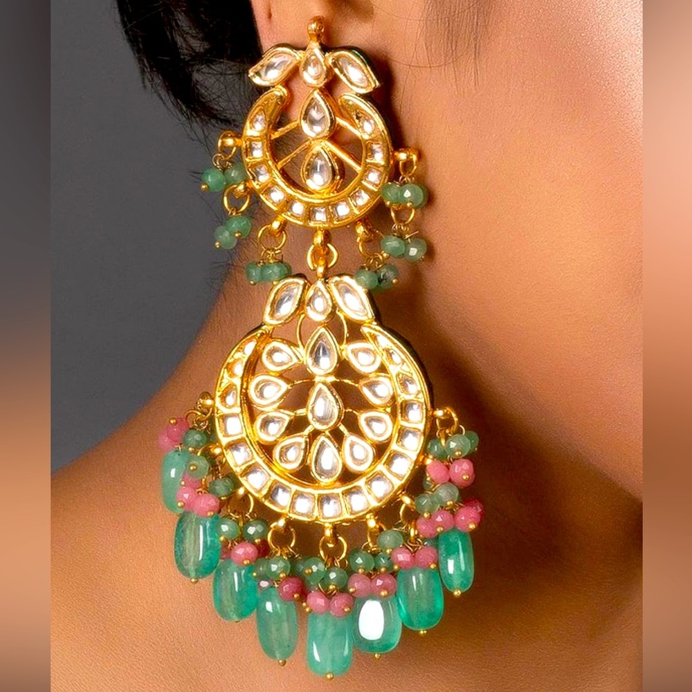 Beautiful earrings from Delhi India. High quality and well made.